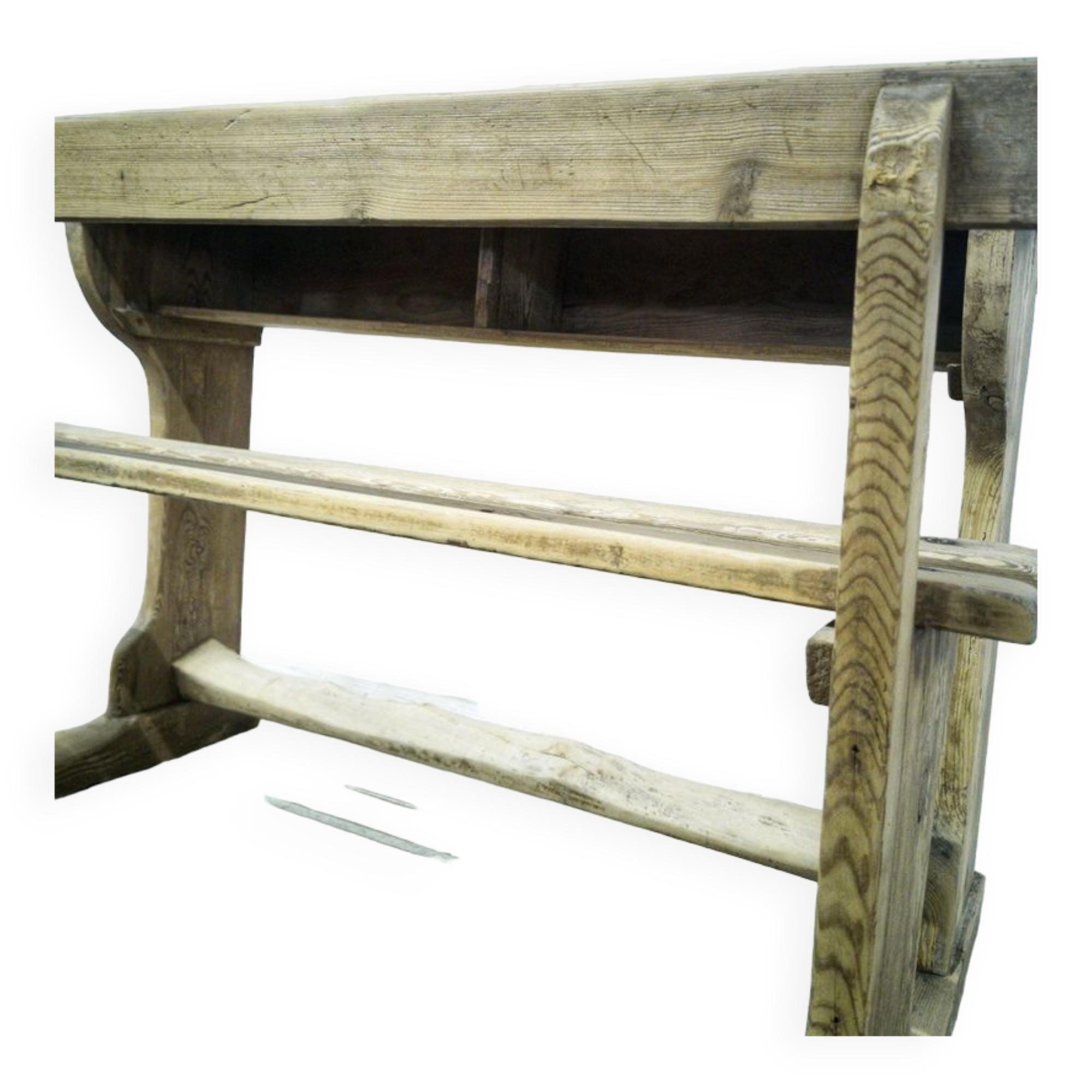 Desk double wooden school desk