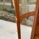 Quarter-round corner display cabinet in solid wood