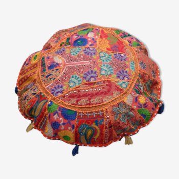 Pouf grand coussin rond indien