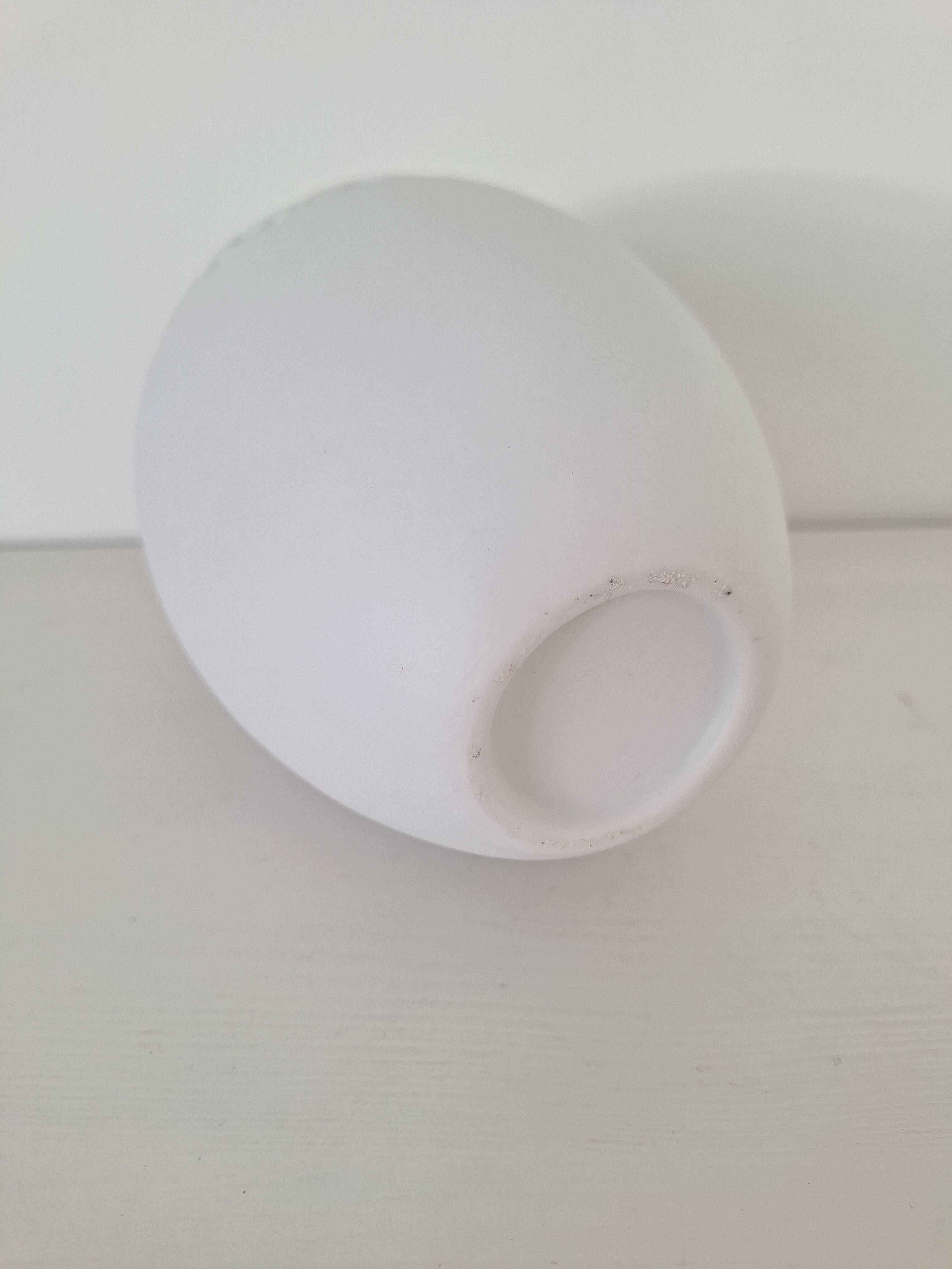 White porcelain egg vase