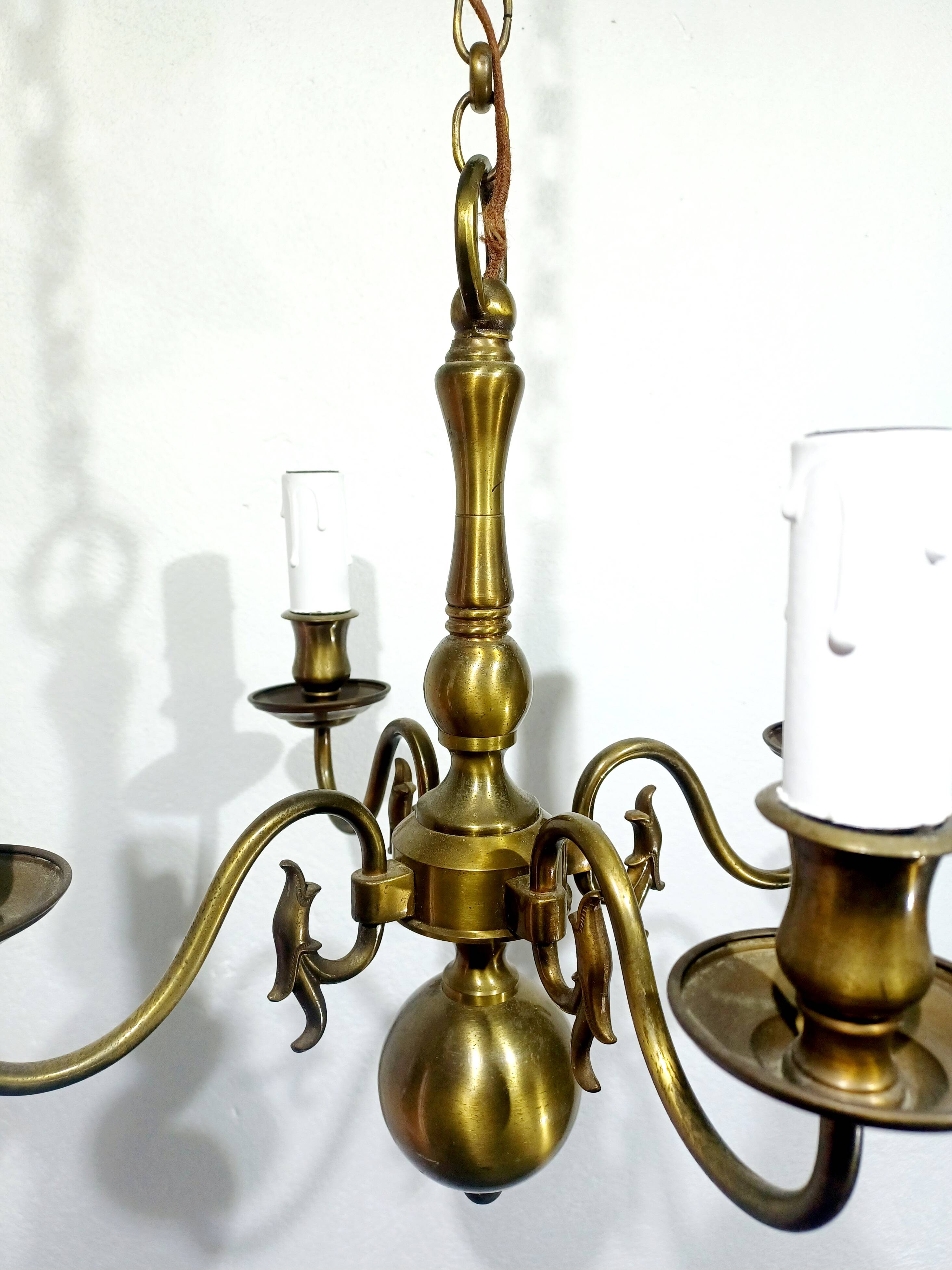4-light Dutch chandelier