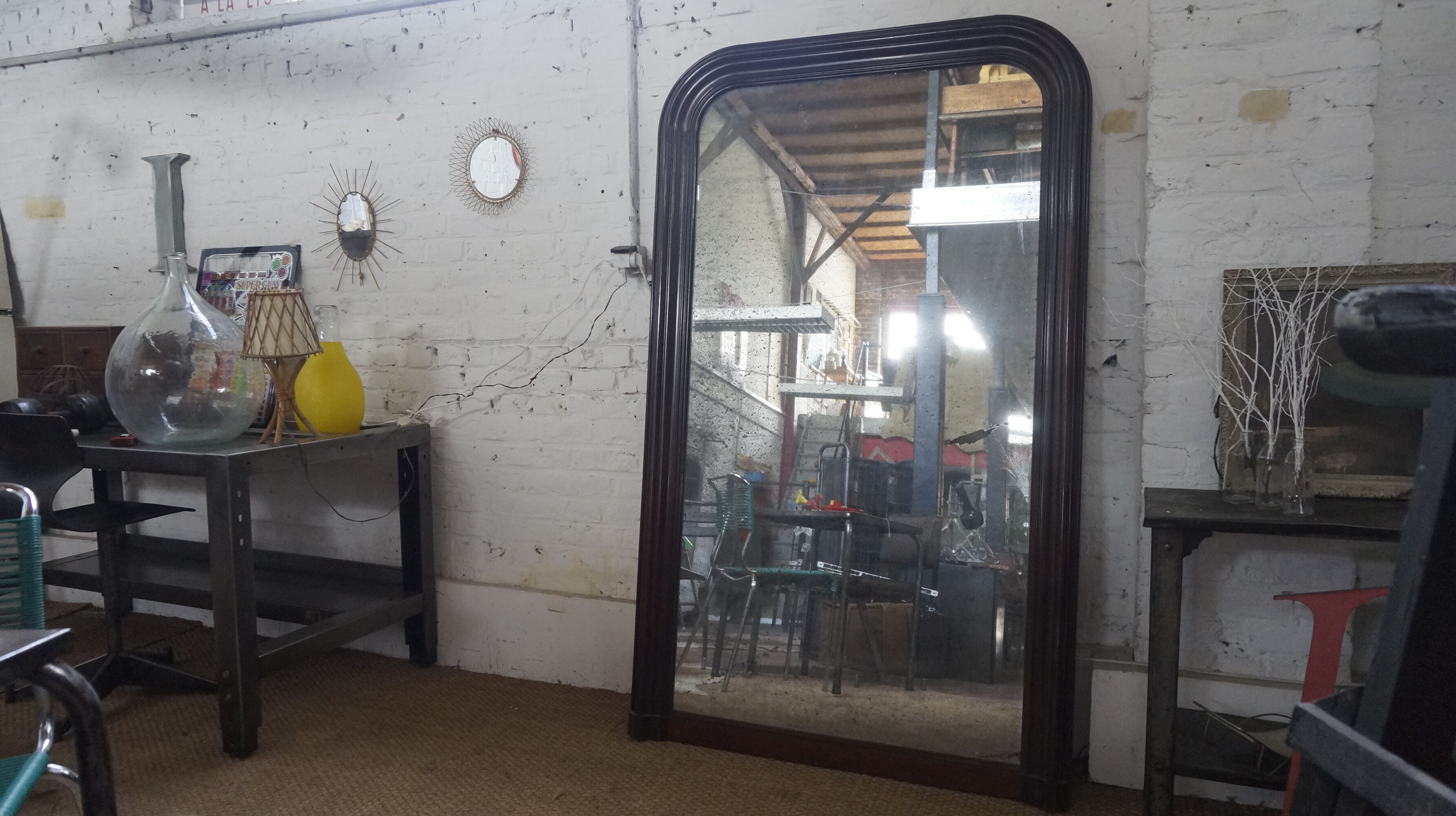 Large mahogany mirror 110x182cm