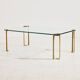 Brass and glass coffee table