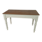 Console en bois peint en blanc