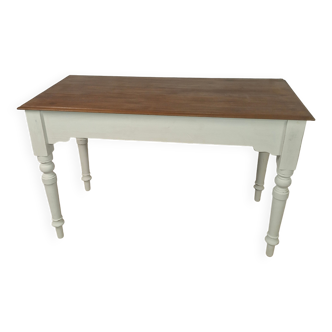 Console en bois peint en blanc