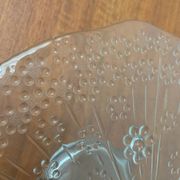 Plateau à gâteau en verre scandinave vintage