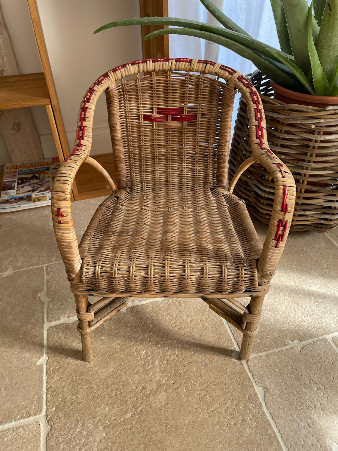Rattan armchair for children