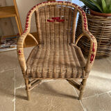 Fauteuil rotin enfant
