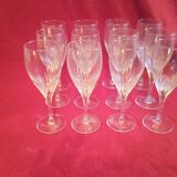 Set of 12 stemmed glasses