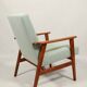 Vintage fauteuil rétro style blue bébé 1970 milieu de siècle modern design fauteuil de salon rénové