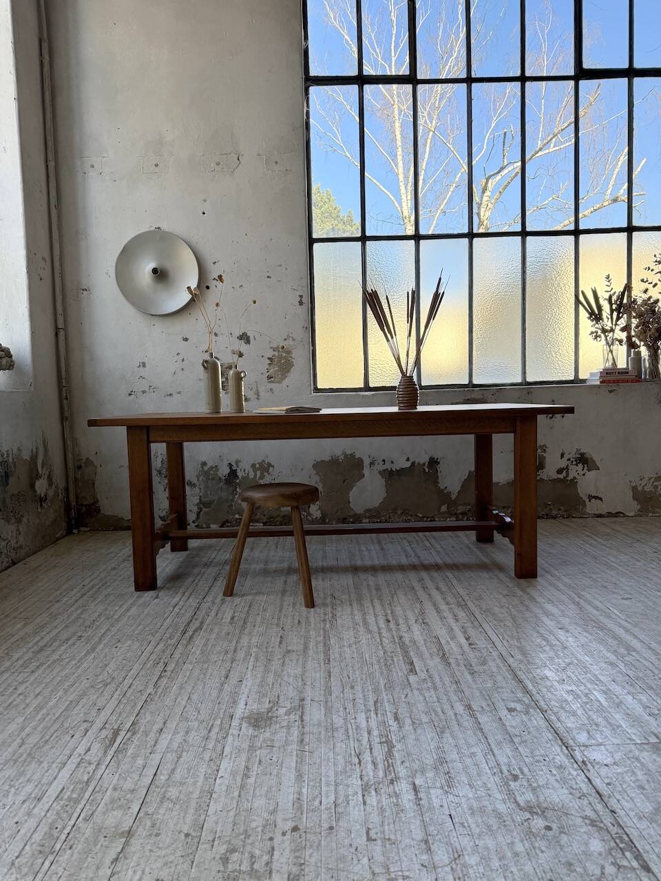 2m oak farmhouse table