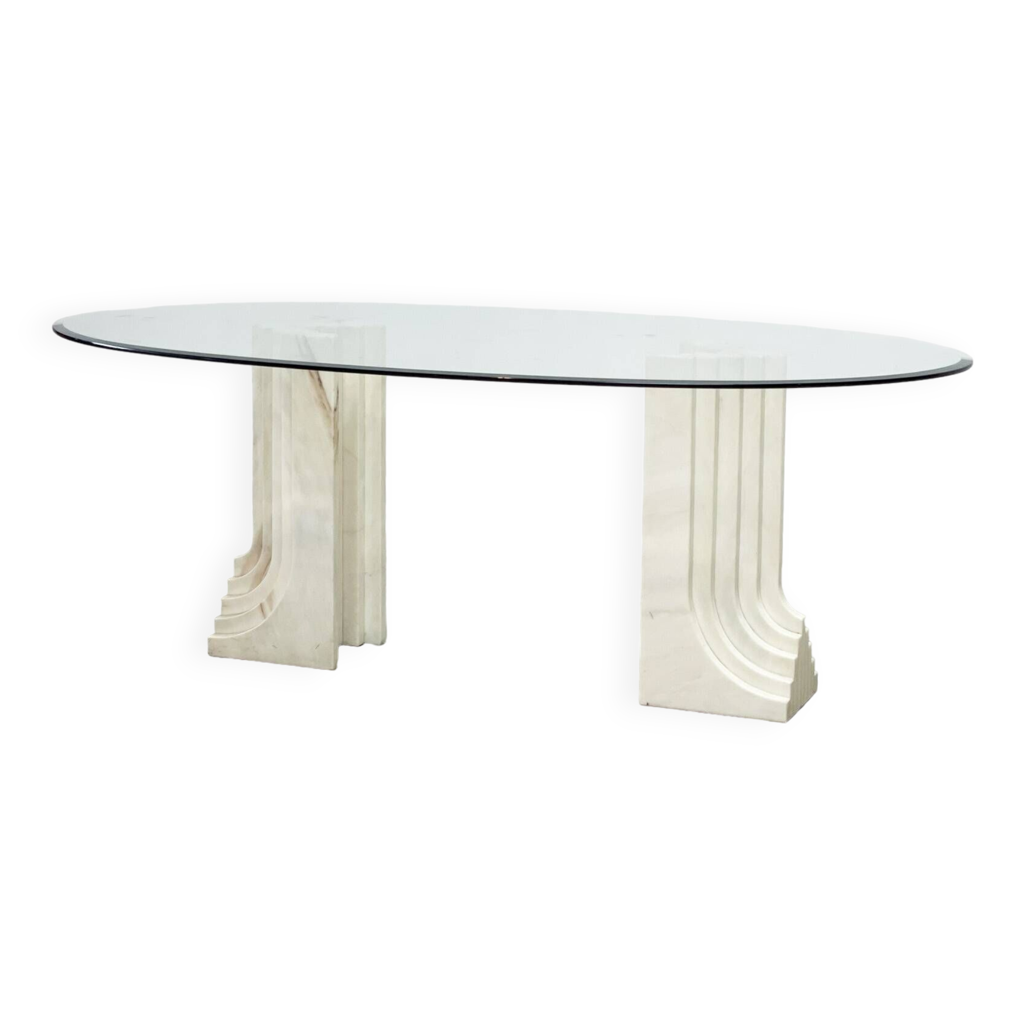 Vintage travertine  dining table, 1970s