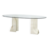 Vintage travertine  dining table, 1970s
