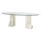 Vintage travertine  dining table, 1970s