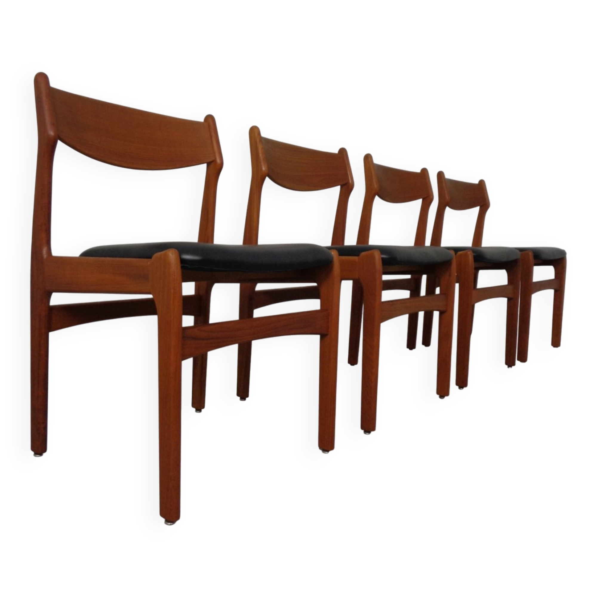 Teak dining chairs by Erik Buch for Od Møbler, 1960s, set of 4.