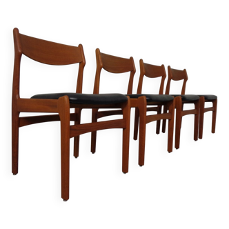 Teak dining chairs by Erik Buch for Od Møbler, 1960s, set of 4.