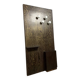 Vintage coat rack circa 1950 in grained Macassar wood