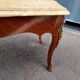 Old coffee table marquetry style louis xv marble top