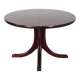 Round mahogany table, Danish design, 1970s, made in Denmark.