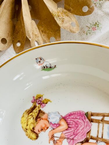 Assiette creuse vintage porcelaine de Limoges U.C