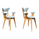 Pair of wooden armchairs, 1960