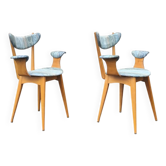 Paire de fauteuils bois, 1960