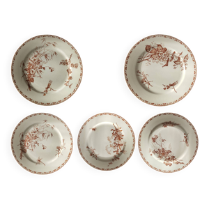 « Carmen » 5 assiettes plates sarreguemines