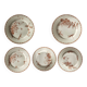 "Carmen" - 5 flat plates ø 23.5cm ironstone Sarreguemines U&C