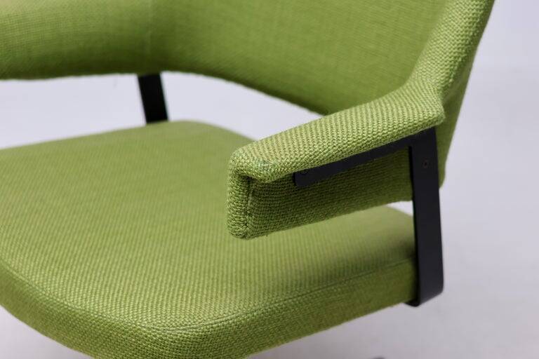 André Cordemeyer desk chair for Gispen, green wool, Netherlands, 1960s