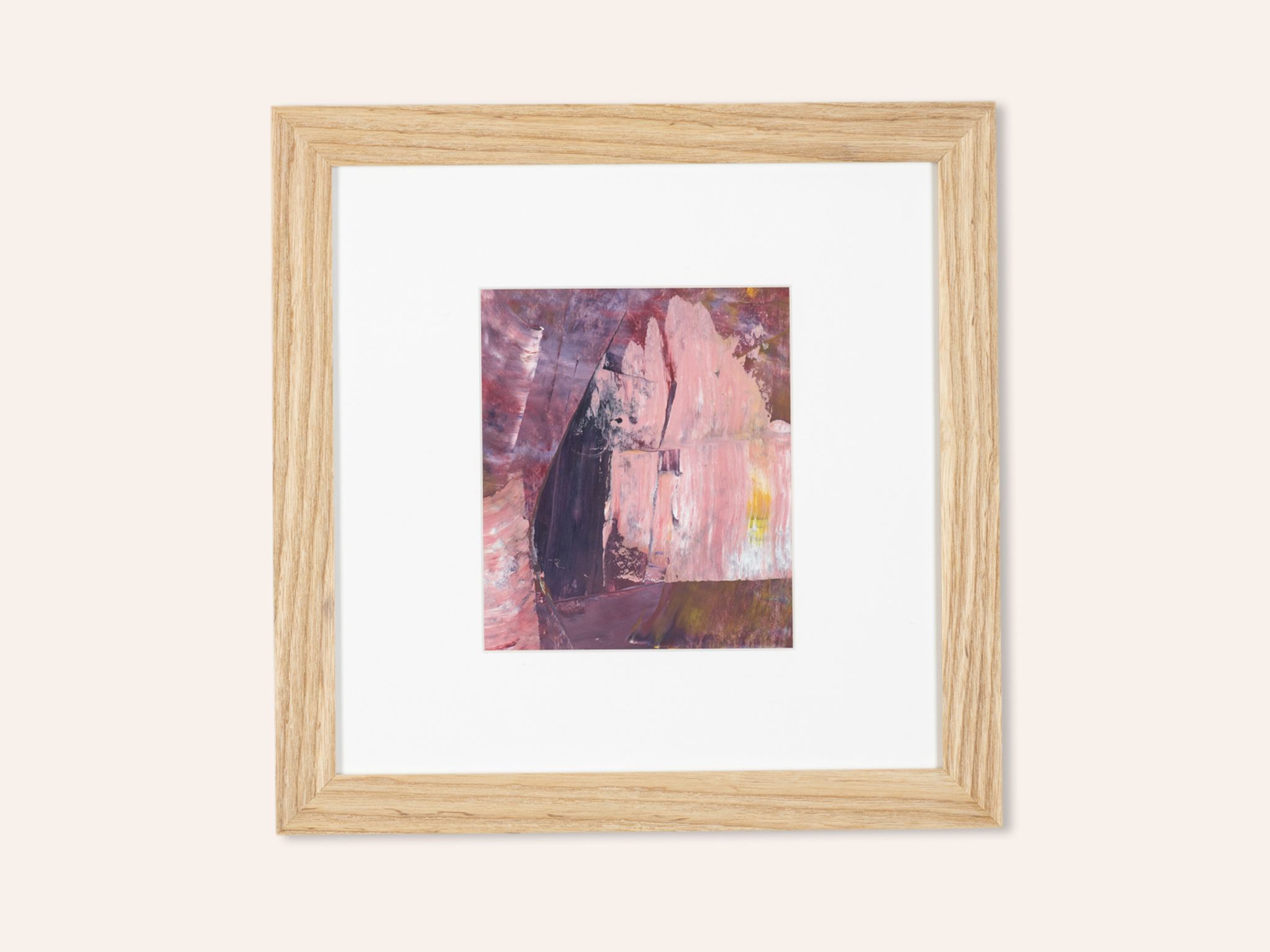 Quartz violet, acrylique sur papier, 36 x 36cm