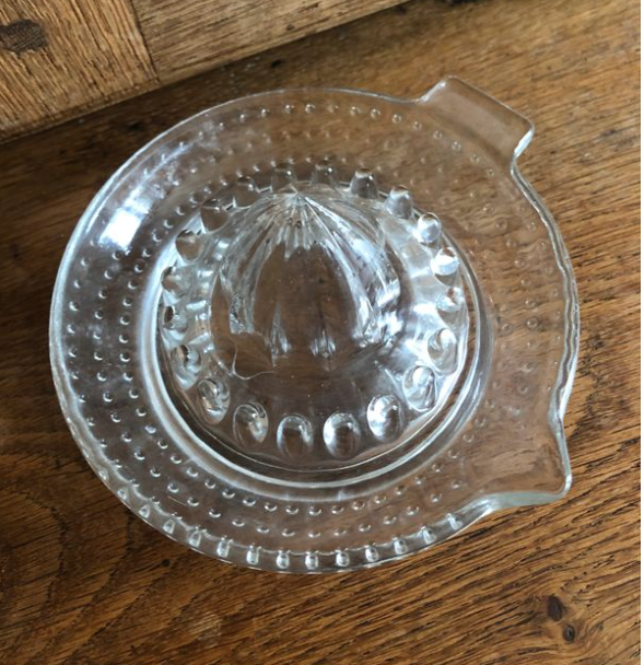Moulded glass citrus press