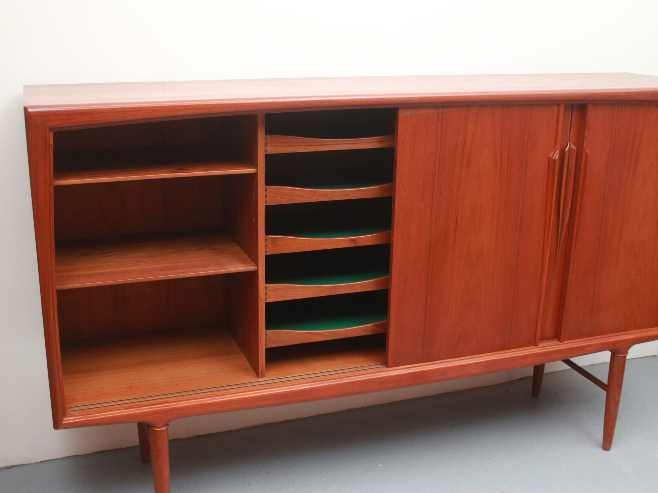 1960s teak sideboard Axel Christensen with sliding doors
