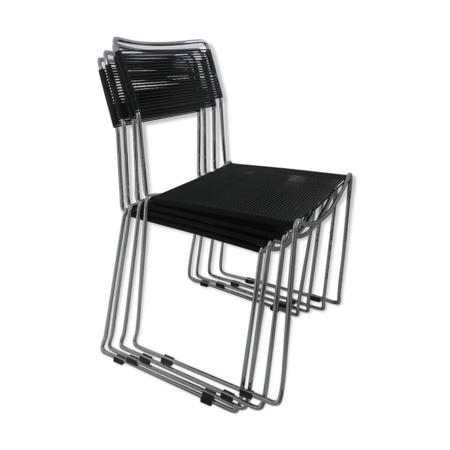 Series of 4 "spaghetti" chairs by Giandomenico Belotti for fly line 1980