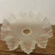 Vintage lampshade lace pleated transparent glass claw