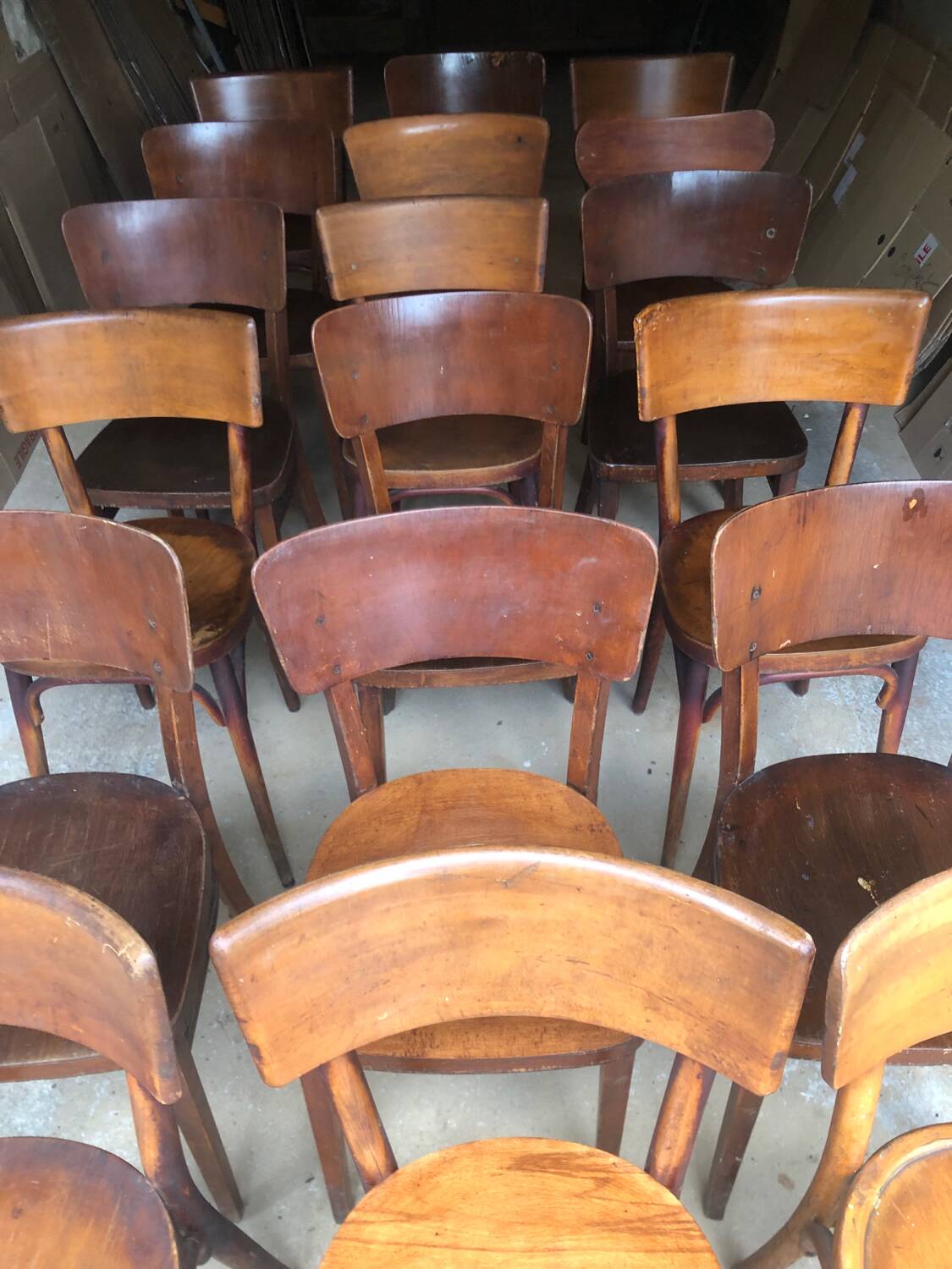 Set of 18 bistro chairs & Baumann