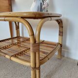 Vintage rattan coffee table