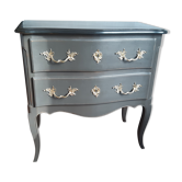 Patinated chest of drawers Louis XV style 2 drawers