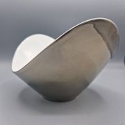 Bol Rosenthal Free Spirit in porcelain with silver metallic glaze.