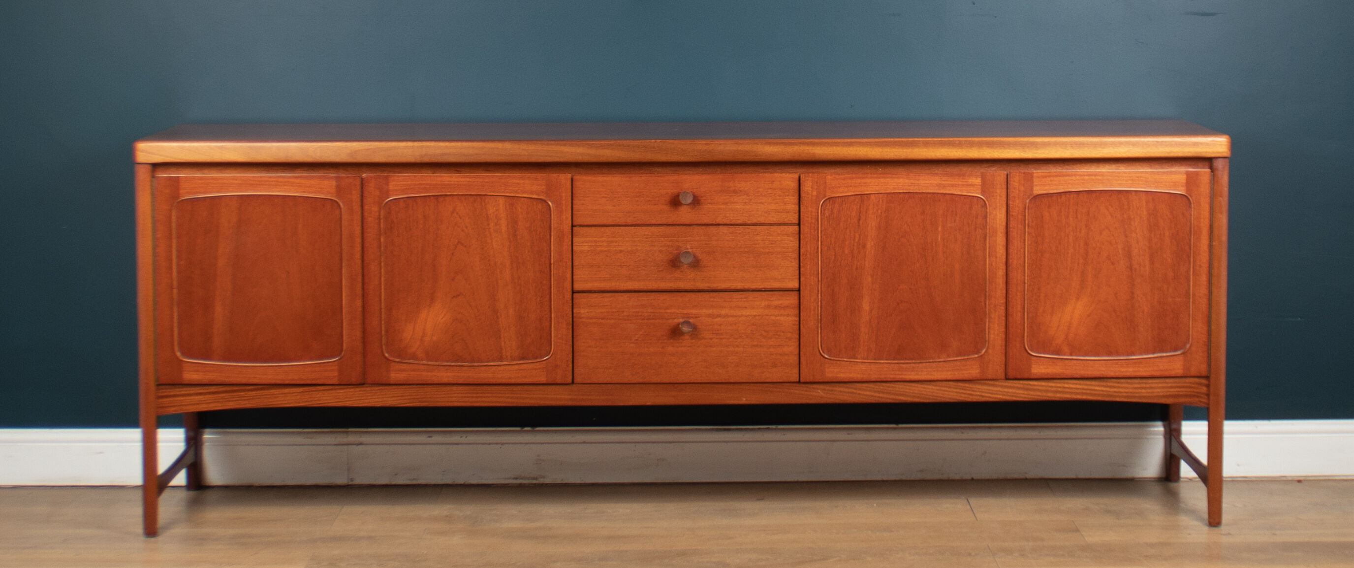 Retro Teak 1960s Nathan Squares Long Mid Century Sideboard
