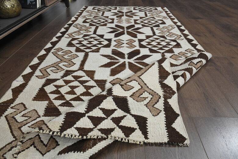 Handmade vintage Milas rug large hallway 106x234 cm