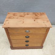 Petite commode Chêne Orme Acajou début XXème