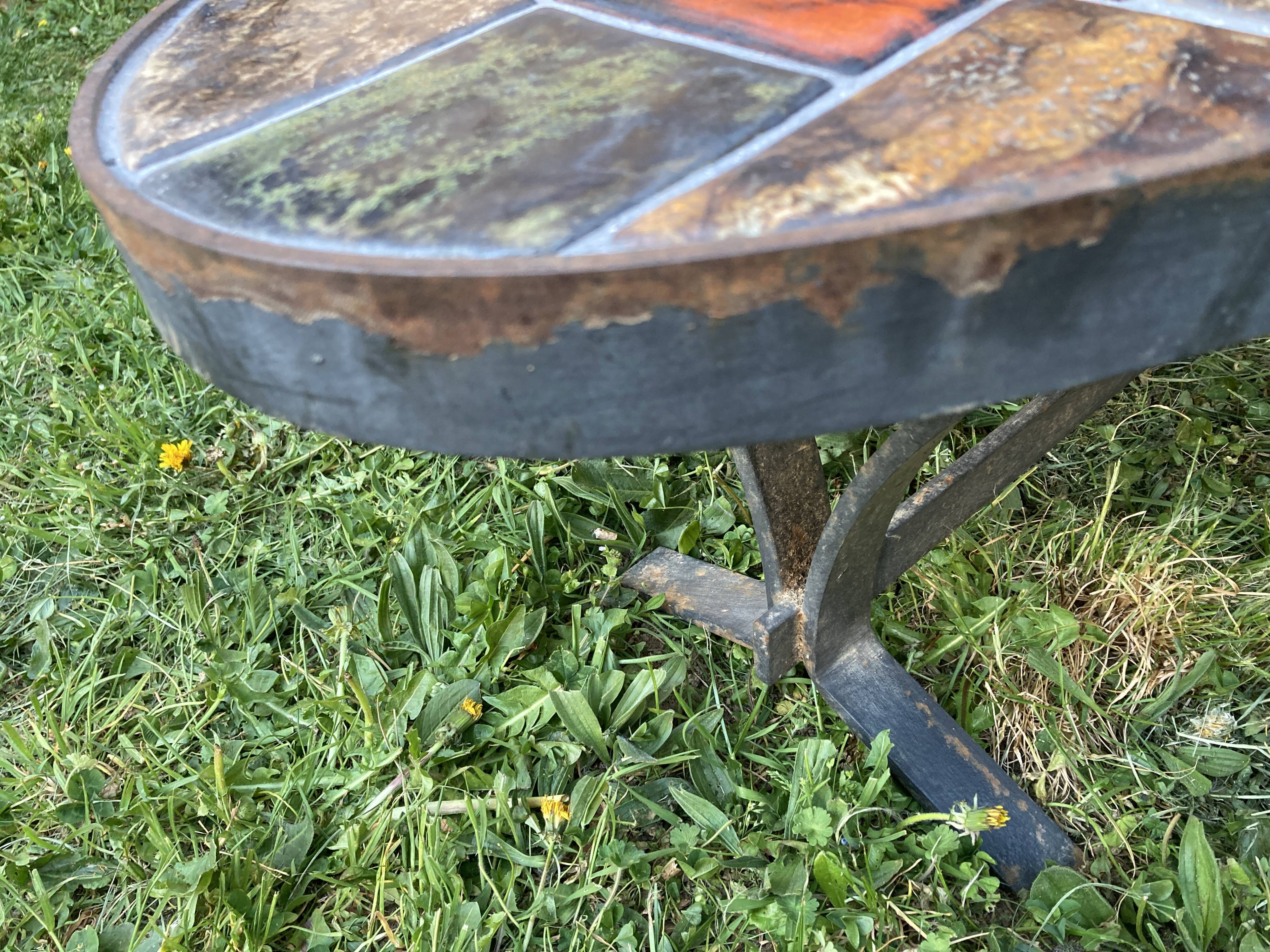 Table basse céramique style Vallauris