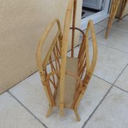 Rattan magazine holder
