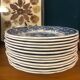 Ensemble de 13 assiettes plates Lunéville KG