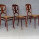 3 chaises Thonet N° 642 de 1910 "rare modéle papillon"