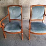 Pair of restoration armchairs