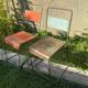 Paire chaises métal