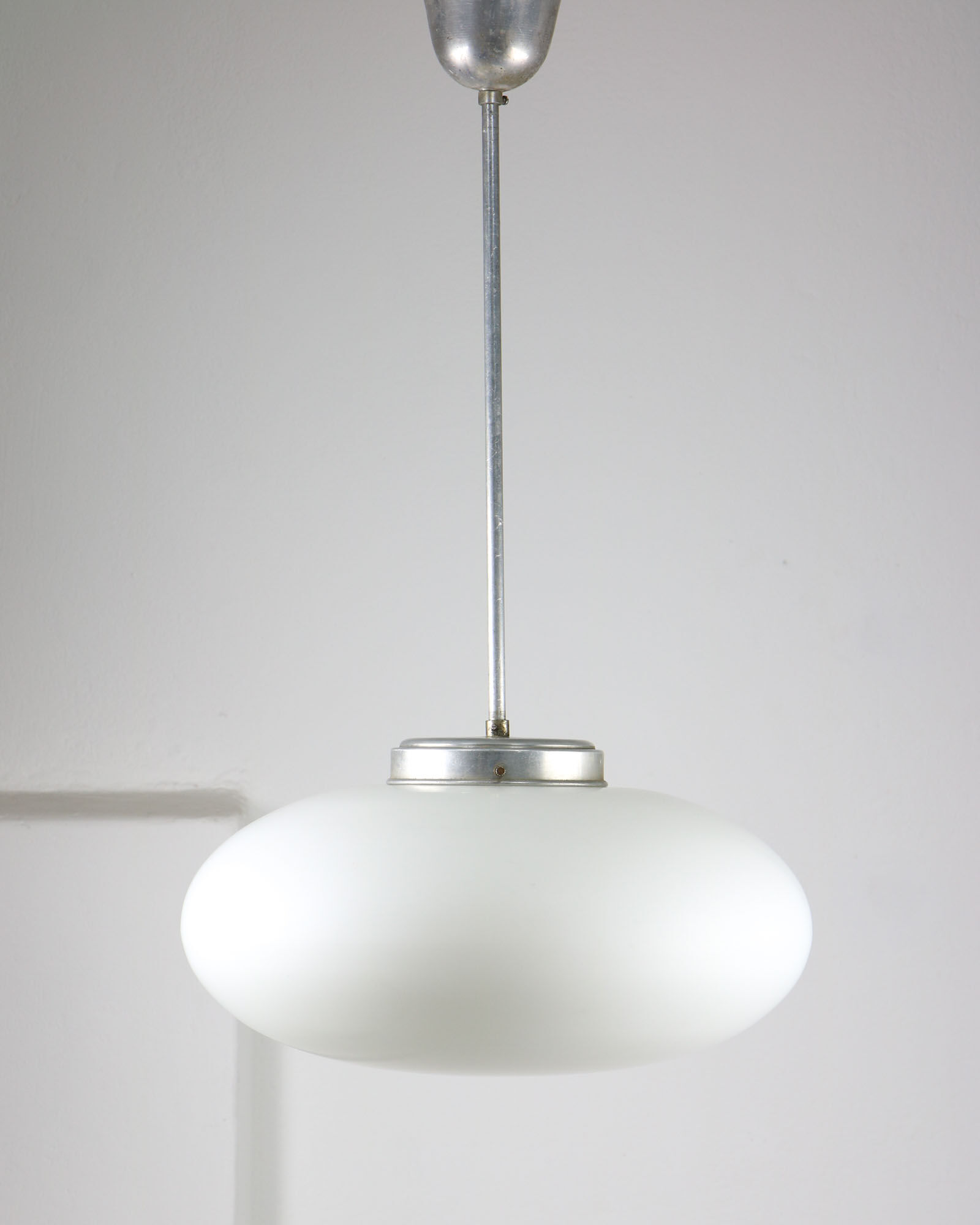 Mid-century Italian Oval Opaline Lamp