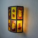 Brutalist wall lamp by Felipe Derflingher for Feders, blown glass, 1960, Mexico