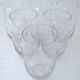 Suite of six glasses with orangeade, cut crystal